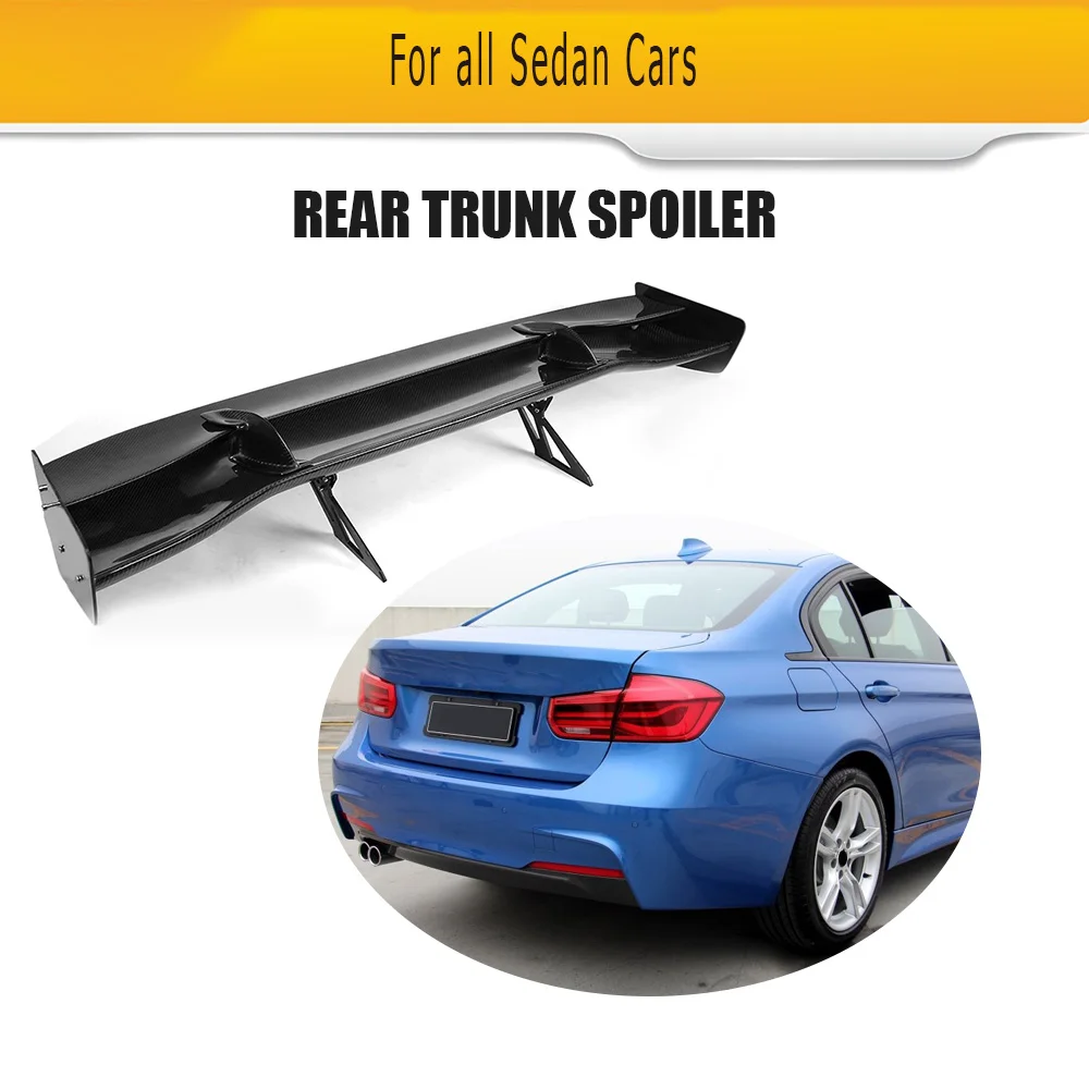 Buy Universal Spoiler carbon fiber car auto rear trunk