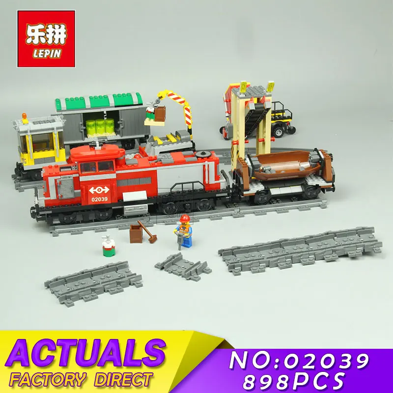 

Red Cargo Train Set LEPIN 02039 898Pcs New City Series Children Building Blocks Brick Educational Children Toys Model Gifts 3677