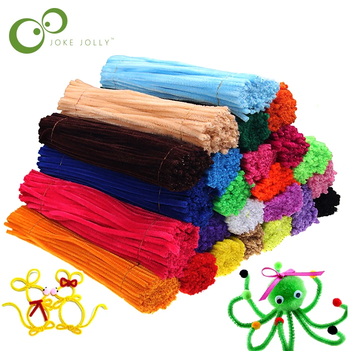 

50pcs/ lot Wool Top Children's Educational Toys DIY toys materials shilly-stick Plush Stick handmade art Christmas toys hot sale