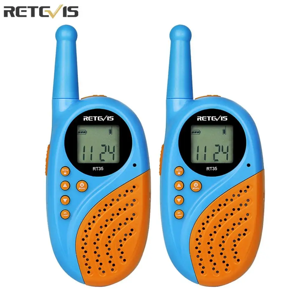 2 шт. Retevis RT35 детская рация радио UHF 0,5 Вт без лицензии перезаряжаемая USB зарядка VOX двухсторонняя радиостанция