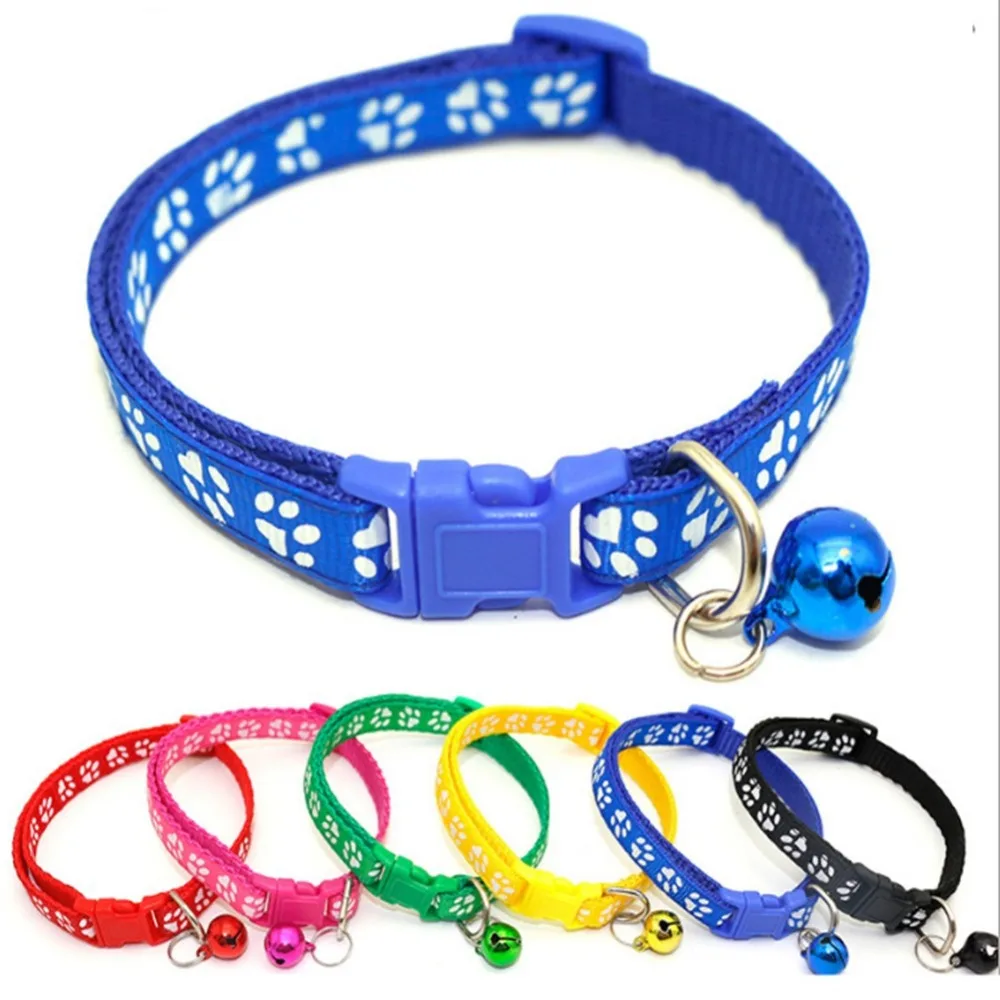 Easy Wear Pet Dog Collar With Bell Adjustable Buckle Cat Puppy Supplies Accessories Small Chihuahua | Дом и сад