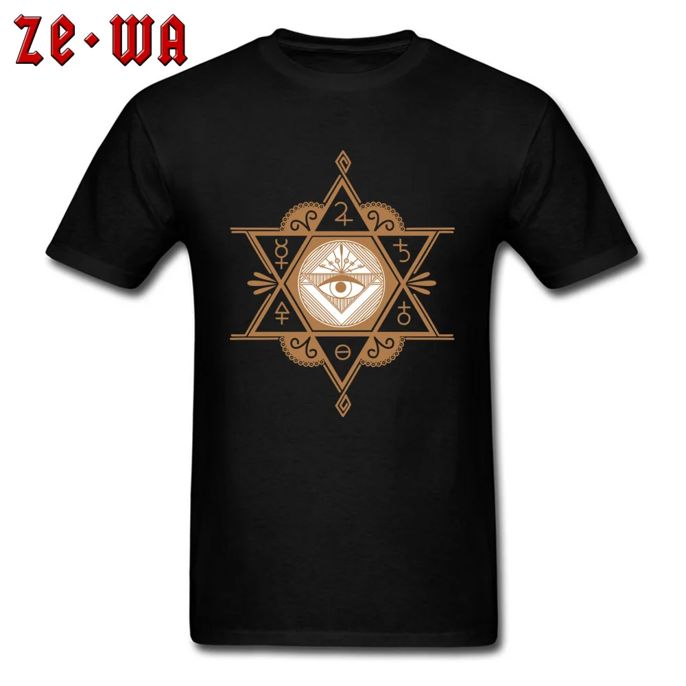 eye of the mysterious god Summer/Fall Pure Cotton O-Neck Tops Tees Short Sleeve Slim Fit Tops Tees On Sale Gift Top T-shirts eye of the mysterious god black