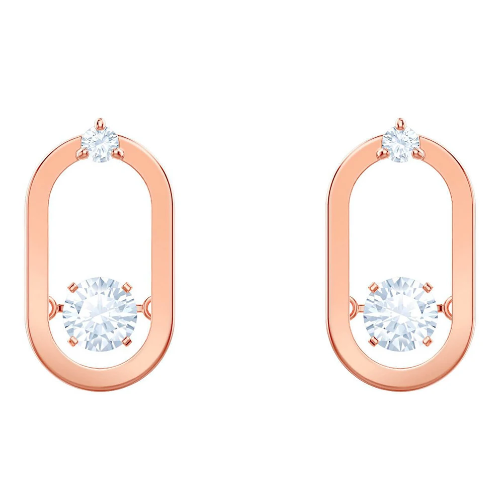 

MULIER 2019 new romantic rose gold beating heart earrings female earrings send girlfriend gift 5468118 spot speed free shipping