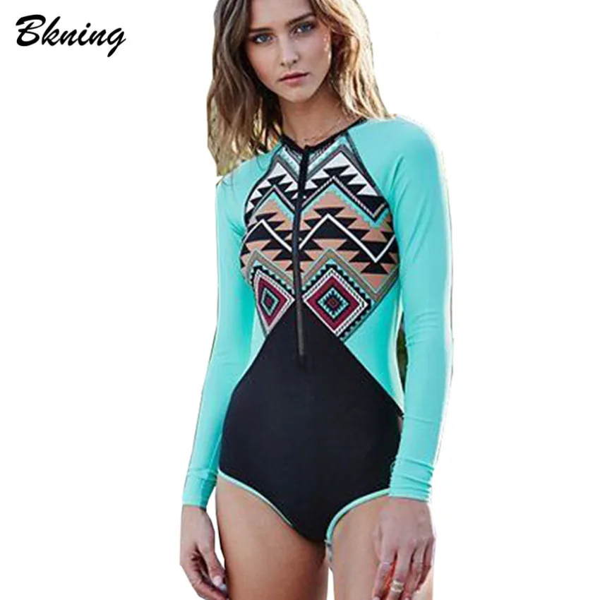Bkning Long Sleeve Swimwear One Piece Swimsuit Sporty Swimming Suit