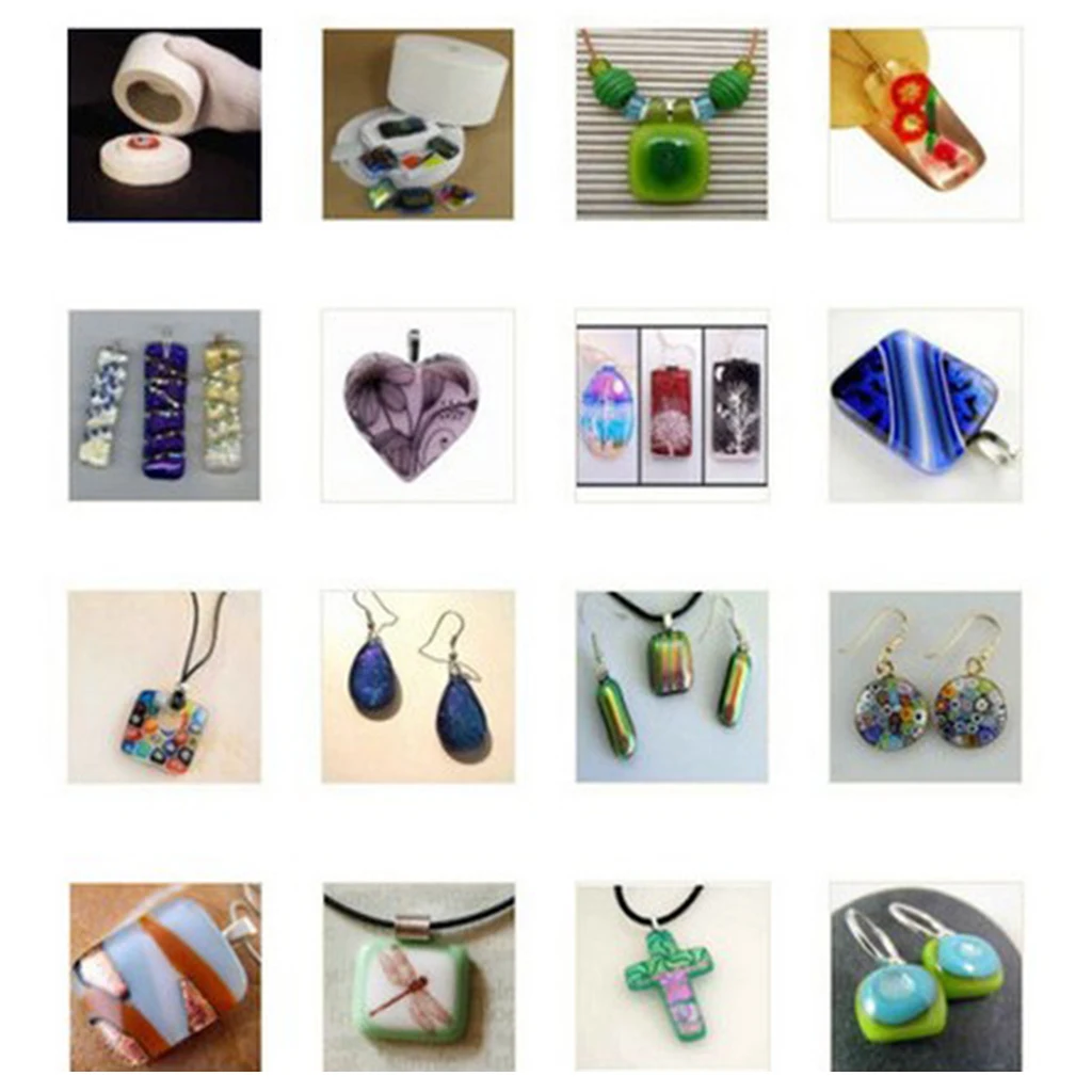 10pcs/Set Microwave Kiln Kit Glass Fusing Kit DIY Fusing Jewellery Pieces and Embellishments