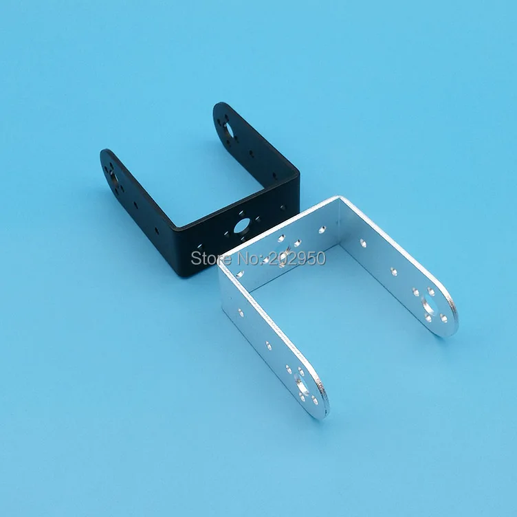 5pcs/lot Black / Silver Long U Bracket Mechanical Arm Robot Manipulator
