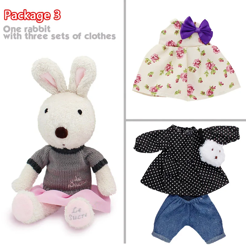 Kawaii le sucre кролик плюшевые куклы и мягкие игрушки brinquedos хобби для детей девочек мягкие детские игрушки - Цвет: package 3