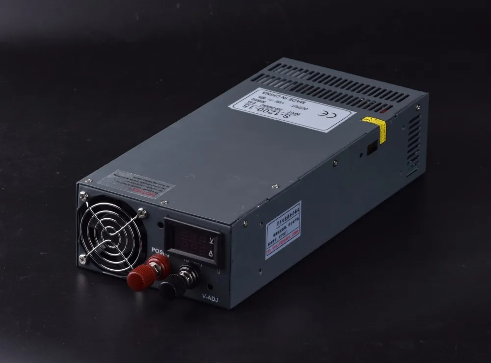 

1200W 12V 80A Single Output Switching power supply with voltage and current display AC-DC S-1200-12