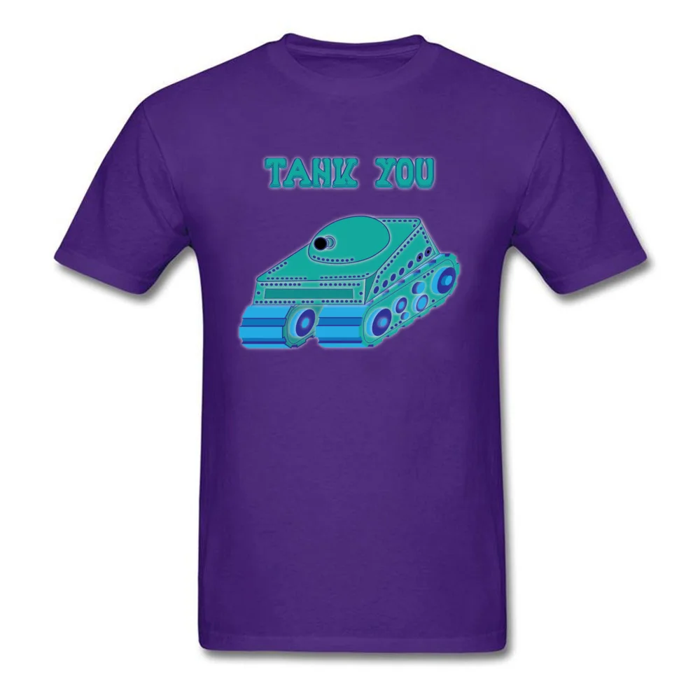 Printed thank you T-Shirt On Sale ostern Day Short Sleeve Round Neck Tops Tees Pure Cotton Men Design Tee Shirts thank you purple