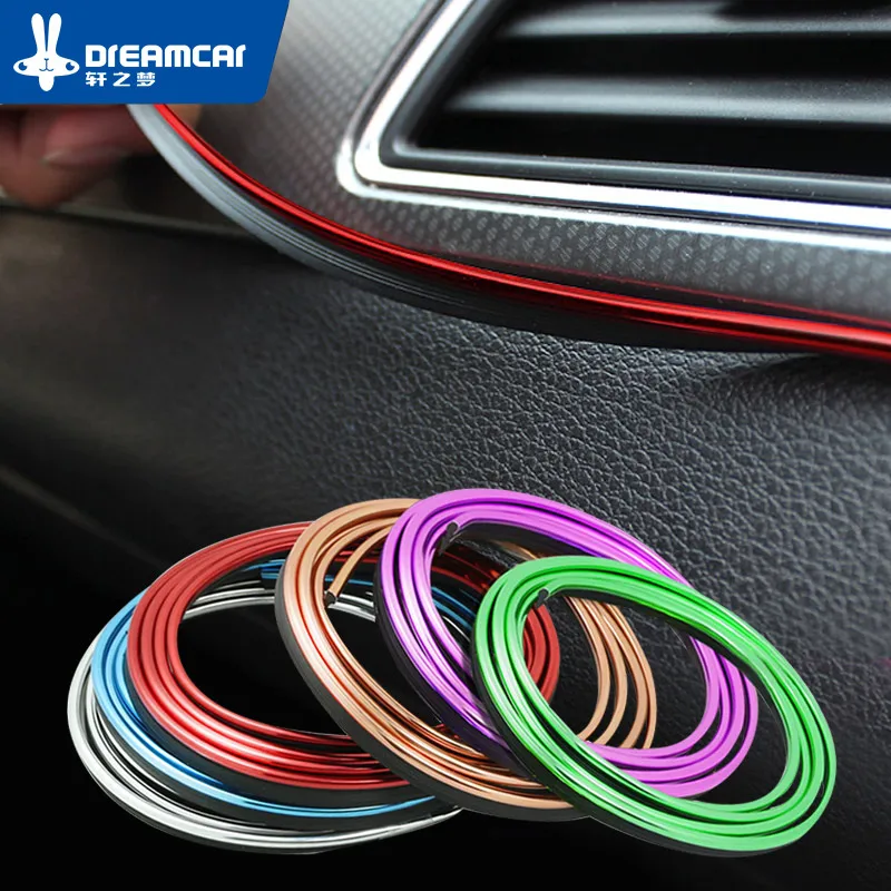

Newest 5m DIY Car-styling Interior Air Vent Grille Switch Rim Trim Outlet Decoration Strip Moulding Chrome Silver Hot