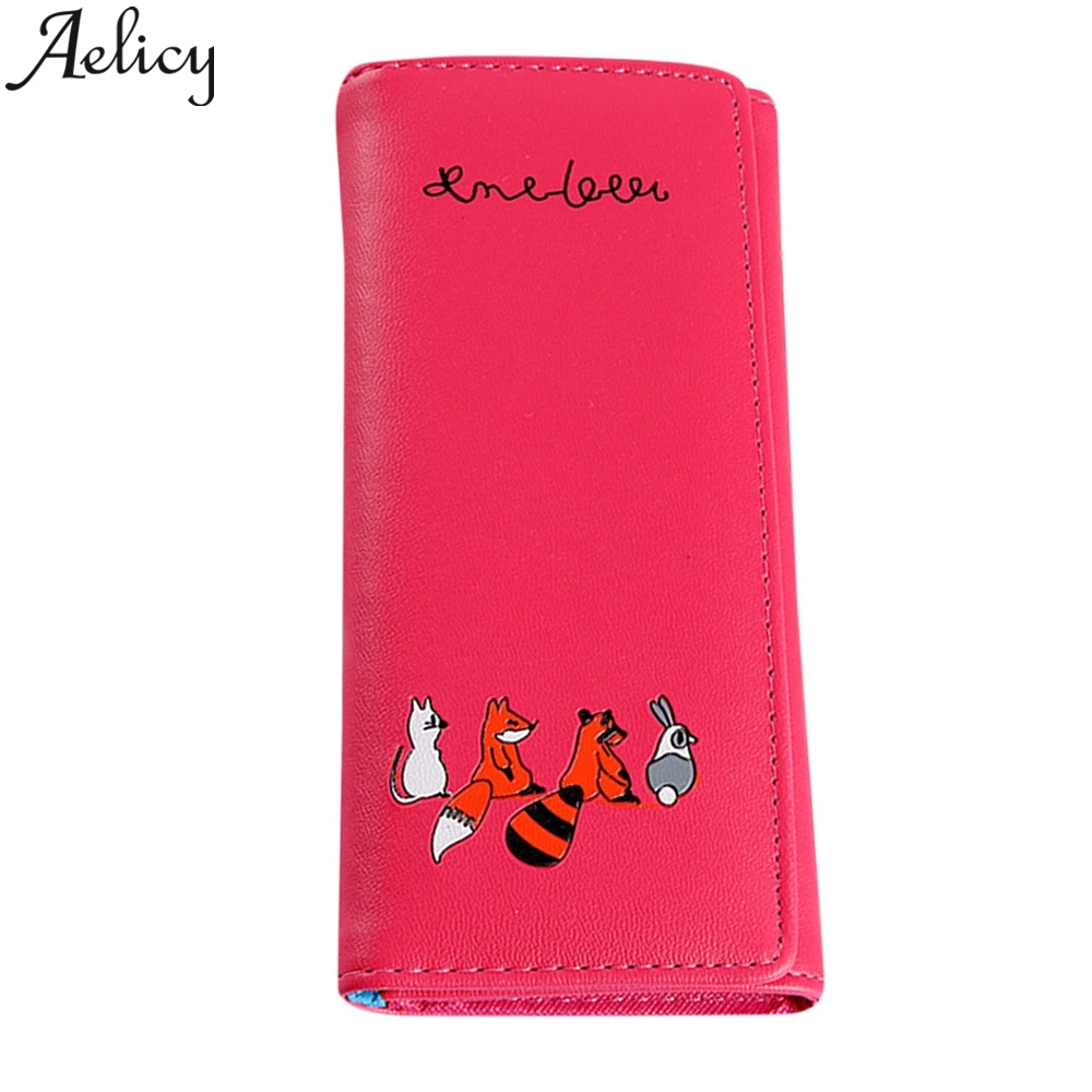 Женский Длинный кошелек Aelicy кожаные кошельки с отделением для монет и кредитных
