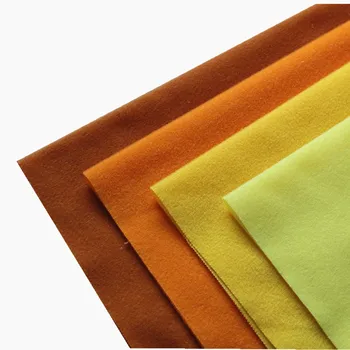 

4Pcs Yellow Polyester Loop Fleece Fabric Brushed Velboa Velvet Knit Fabrics for Patchwork Sewing Plush Felt Cloth DIY Stuff Toy