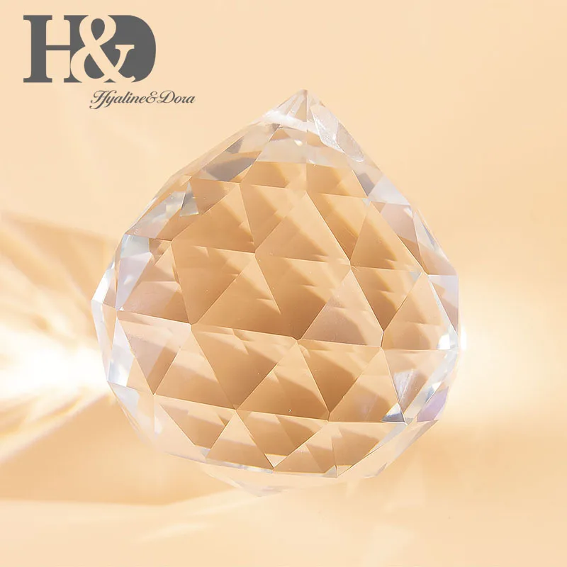 H & D 80mm четкой хрустальный шар призматическое стекло Sphere граненый садовый шар Радуга чайник Suncatcher для окна/Home Decor