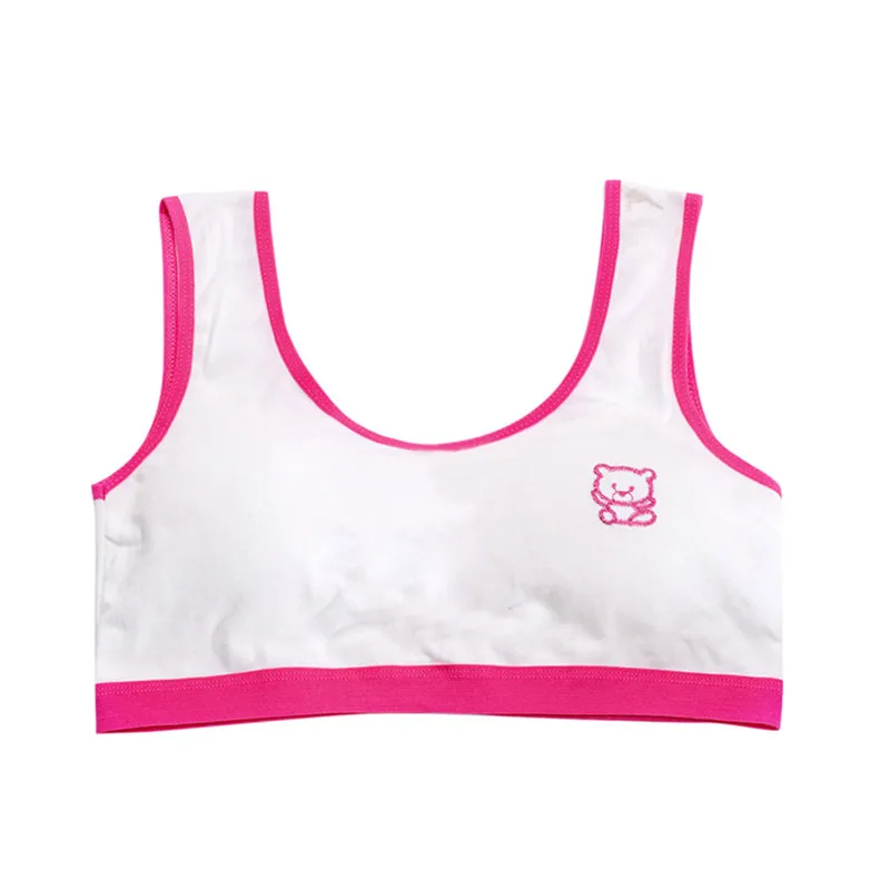 Underwear girl cotton clothes New Lovely Girls Printing Underwear Bra Vest Children Underclothes Sport Undies  (15)