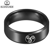HOBBORN – bague de couleur noire en acier inoxydable, loup adolescent, pour hommes, en Argent, Bijoux pour femmes, nouvelle collection 2018