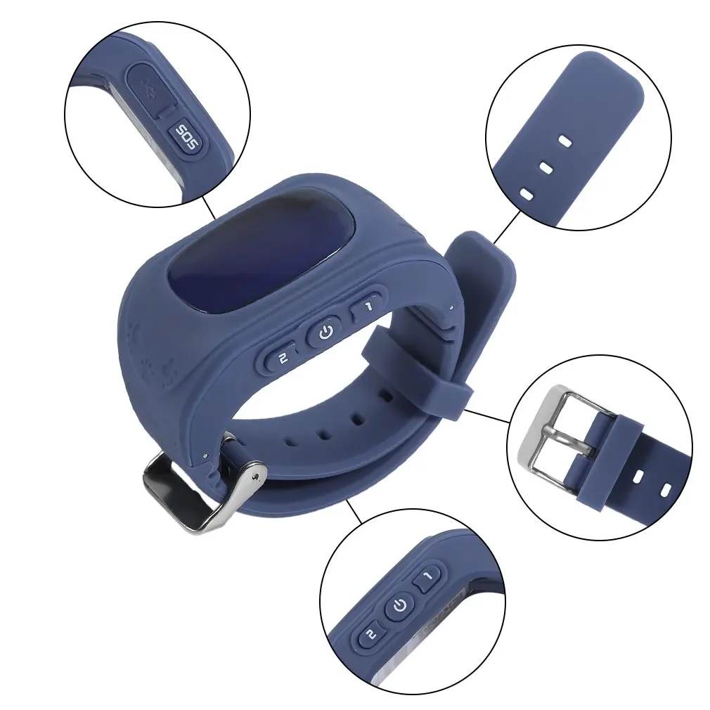 Q50 Smart Spoprts Watch Wristband GSM GPRS Emergency SOS Locator Waterproof  Tracker for iOS Android PK Q100 Children Kids Gifts