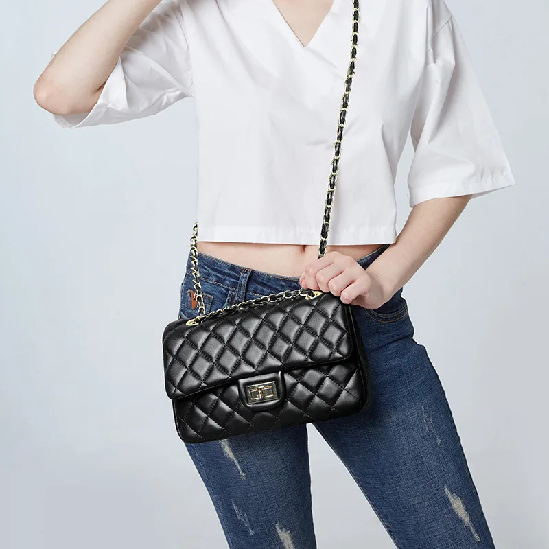 

Fashion Shoulder Bag Women Bags Chain Leather PU Quilted Bag Female Luxury Handbags Women Bags Designer B036