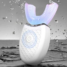 Интеллектуальная автоматическая звуковая электрическая зубная щетка типа U для зуба на 360 градусов, usb-зарядка, отбеливание зубов, голубой свет