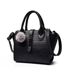 Fashion Chequer PU Handbag Women Hand Bag Japan&Korean Style Ladies Plaid Stylish Casual Single Shoulder Crossbody Bag