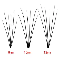 Ручной работы 6in1 глаз ресниц 8/10/12 мм природных посадки расширение ресницы стройные длинные руководство прививки Maquiagem Profissional