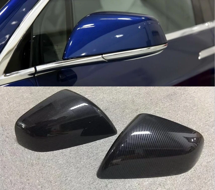 Us 641 8 Offrearview Rear View Side Mirror Cover Trim For Tesla Model X 2016 2017 2018 Carbon Fiber Look In Mirror Covers From Automobiles