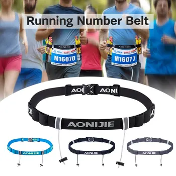 

NEW Triathlon Marathon Race Number Belt Outdoor Sports Motor Running Waist Pack Pouch Number Holder Sticker Clip with Gel Loop