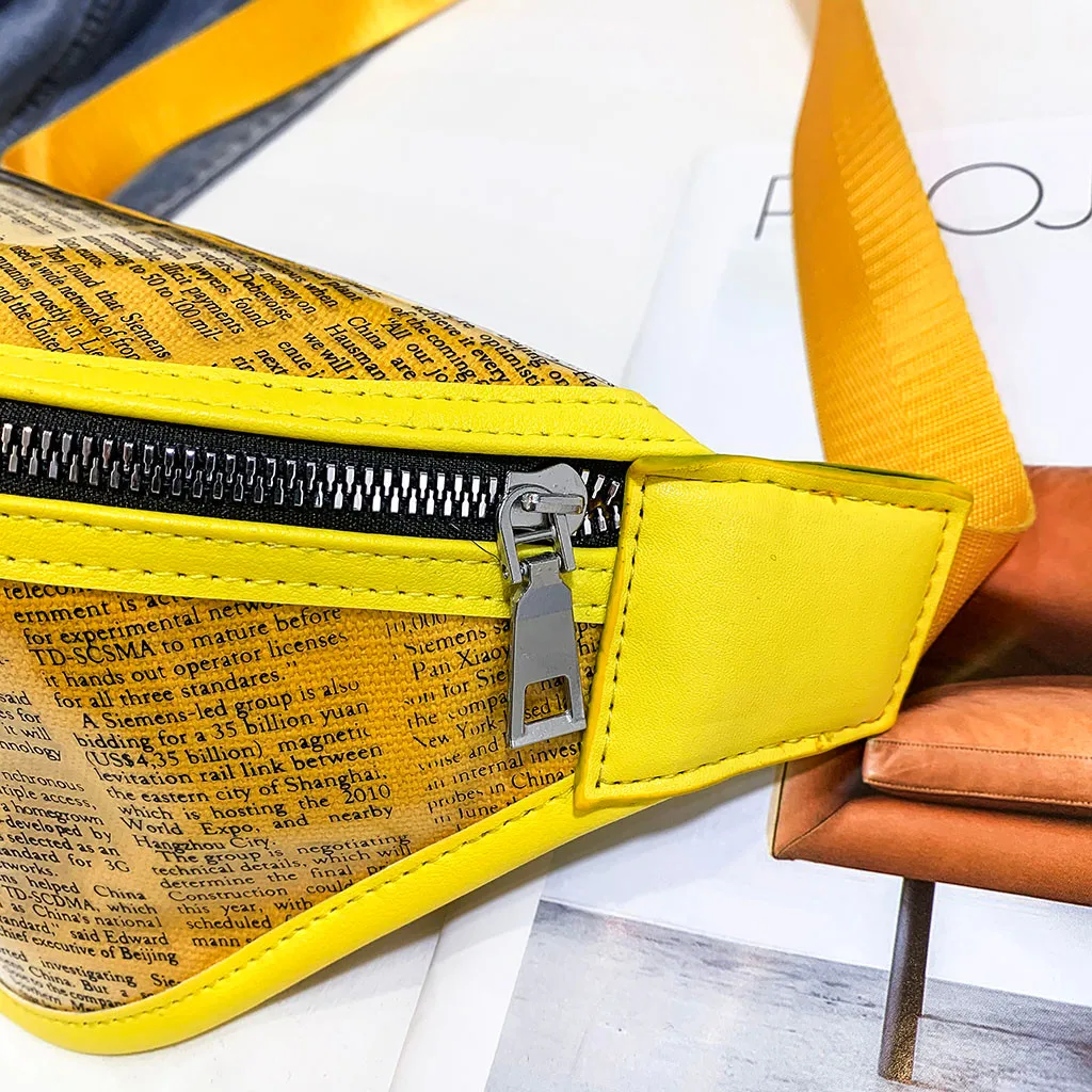 Женская поясная сумка на груди модная прозрачная газетная сумка с карманом нейтральная уличная водонепроницаемая сумка формы «банан» Heuptas