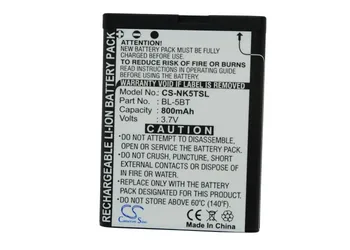 

Cameron Sino 800mAh Battery BL-5BT for Nokia 2600 classic, 7510, 7510 Supernova, N75