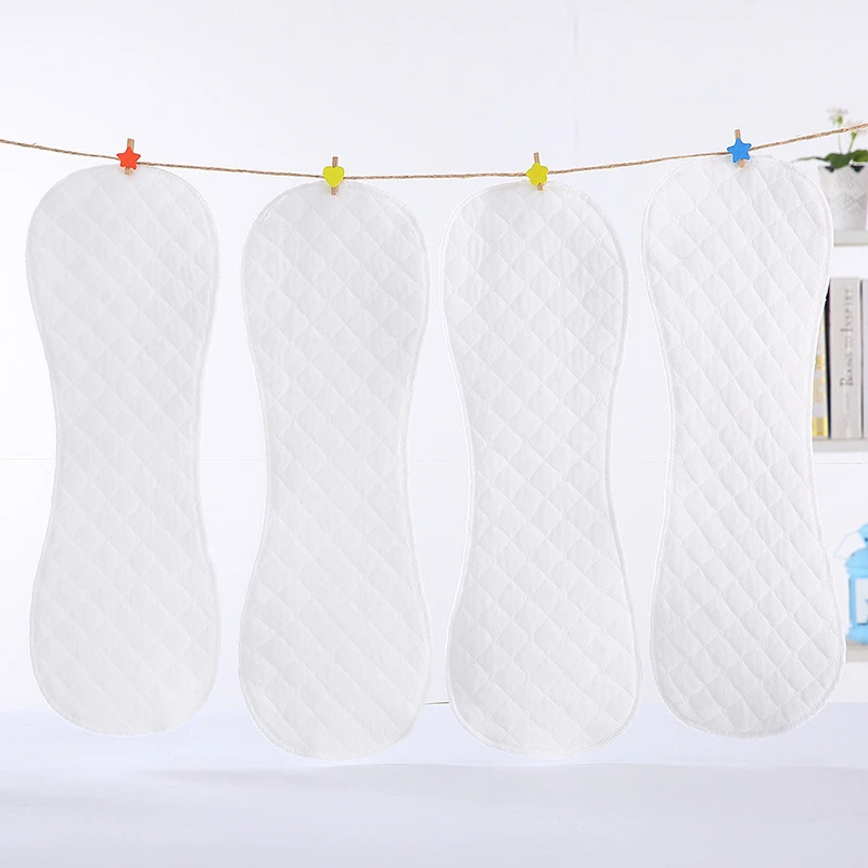 

peanut shape 6layer quilted insert baby nappies reusable baby infant newborn cloth diaper nappy liners insert