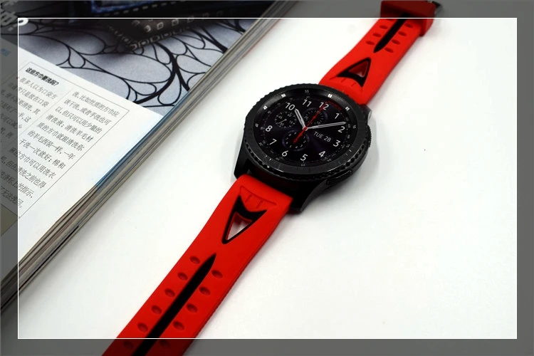Новейший 22 мм Смайл спортивный силиконовый браслет ремешок для часов Ремешок для samsung gear S3 классический Frontier Ремешки для наручных часов Высокое качество