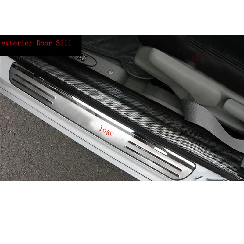 Для Honda Civic 2007- Нержавеющая сталь порога протектор Стикеры потертости облицовочная панель Добро пожаловать педаль; автостайлинг 4 шт. C63