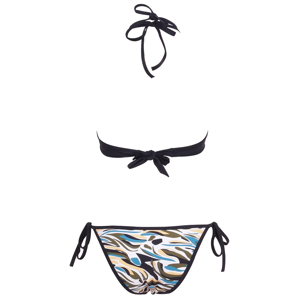 TCBSG, сексуальный бандаж, пуш-ап, бикини, набор, одежда для плавания, женский купальник, женский летний топ с бретелькой через шею, бразильский пляжный купальник
