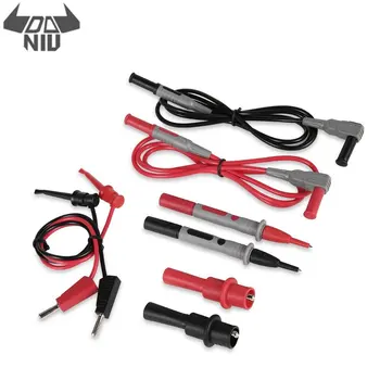 

DANIU 8Pcs/set Multimeter Electronic Test Probe Leads Kit Alligator Clip and Plunger Mini Hooks Probes CAT IV Instruments Part