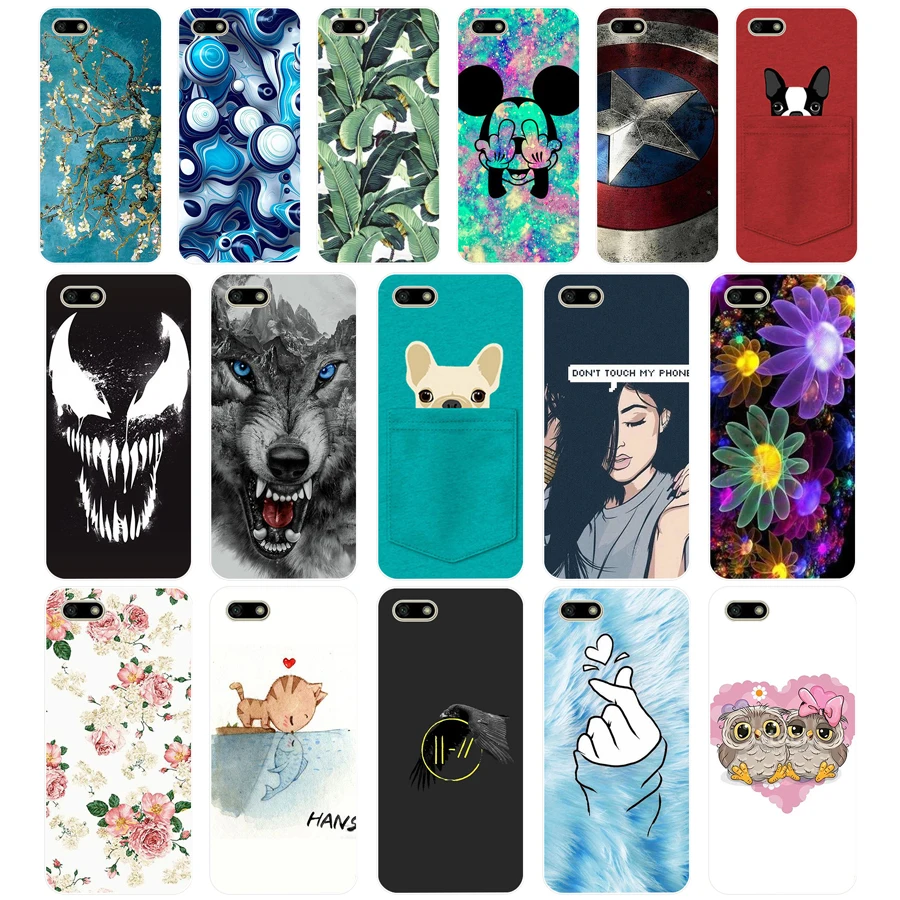 

7 Silicone case For Huawei Honor 7A Case 5.45" inch Soft Phone Case Huawei Honor 7A 7 A DUA-L22 Russian Back Cover Coque bumper