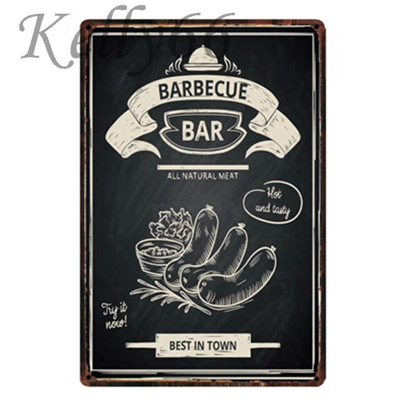 [Kelly66] отца барбекю Винтаж металлический знак Олово плакат Home Decor бар стены Книги по искусству живопись 20*30 см размеры y-1770 - Цвет: y-1756