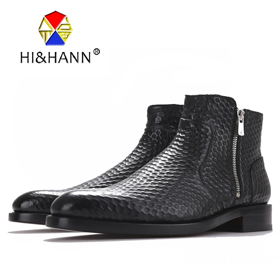 Fashion geometric embossing Genuine Leather Boots Black Zipper Ankle Boot Men's Boots Size US 6-13 Free shipping
Fashion geometric embossing Genuine Leather Boots Black Zipper Ankle Boot Men's Boots Size US 6-13 Free shipping