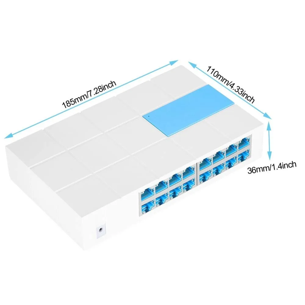 S116M 10/100 Мбит/с 16 Порты Fast Ethernet LAN RJ45 Vlan сетевой коммутатор Настольный ПК