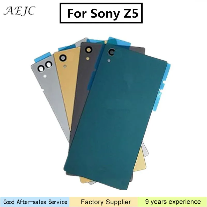 Для Sony Z5 E6603 E6653 E6633 E6683 стекло задняя крышка корпуса замена дверь для батарея