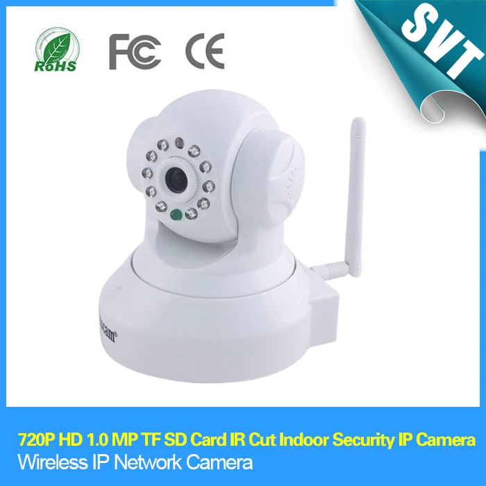 Super White 720 P HD 1.0 MP TF SD Карточки Ик крытый IP Камеры Безопасности Двойное Аудио