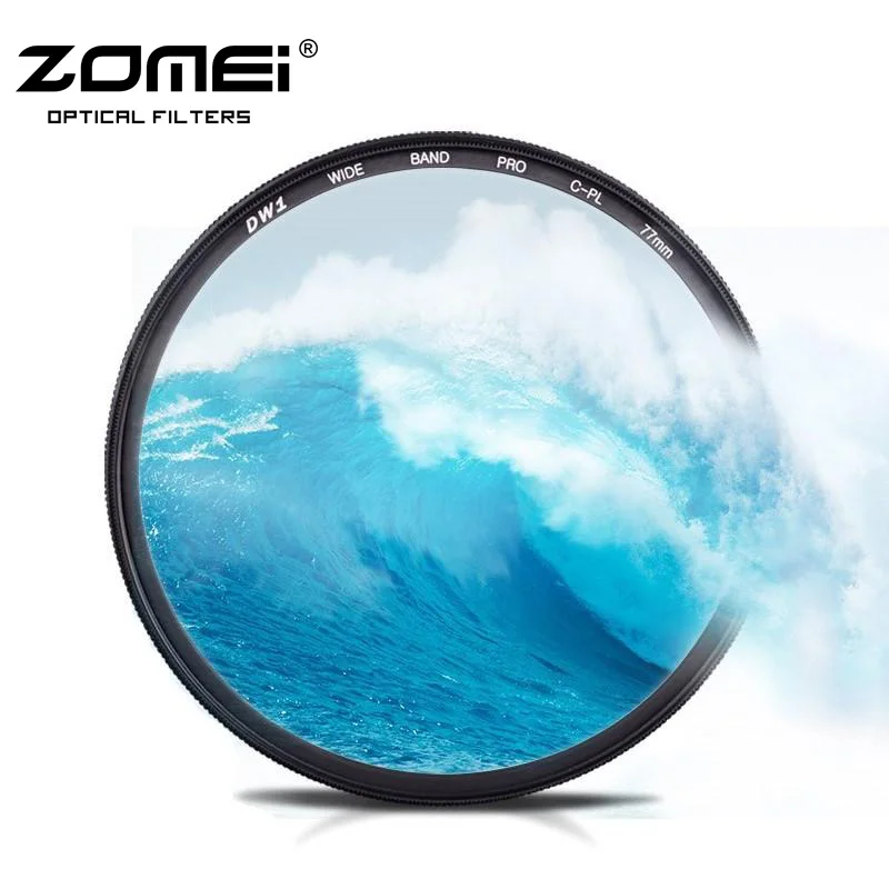 Zomei 49 мм/52 мм/55 мм/58 мм/62 мм/67 мм/72 мм/77 мм/82 мм CPL круговой поляризатор поляризационный фильтр для Canon Nikon sony fuleica Ji