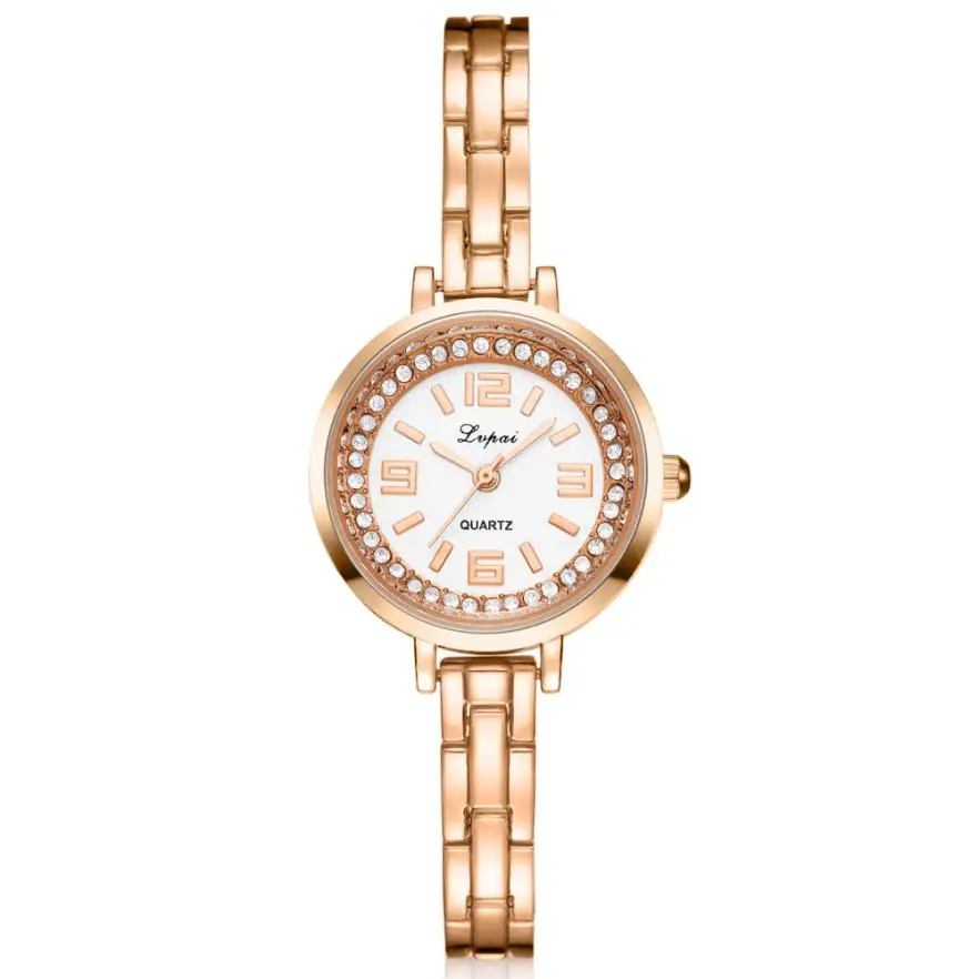 Lvpai женские часы браслет с кристаллами и бриллиантами кварцевые наручные часы из нержавеющей стали женские наручные часы Женская мода relogio feminin - Цвет: B