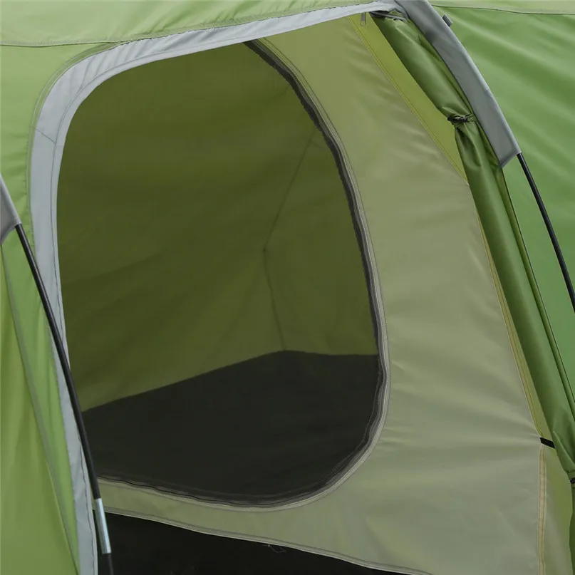 Camping Rainproof Tents Ultralight Camping tent Waterproof 3-4 Person Double Layer Tunnel Tent One Bedroom One Living Room #2H07 (10)