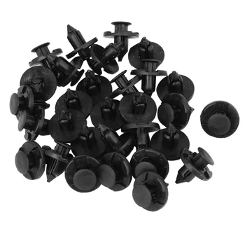 

30 pieces Plastic Parts 8 mm Black Hole Bumper Rivet Clip Closure