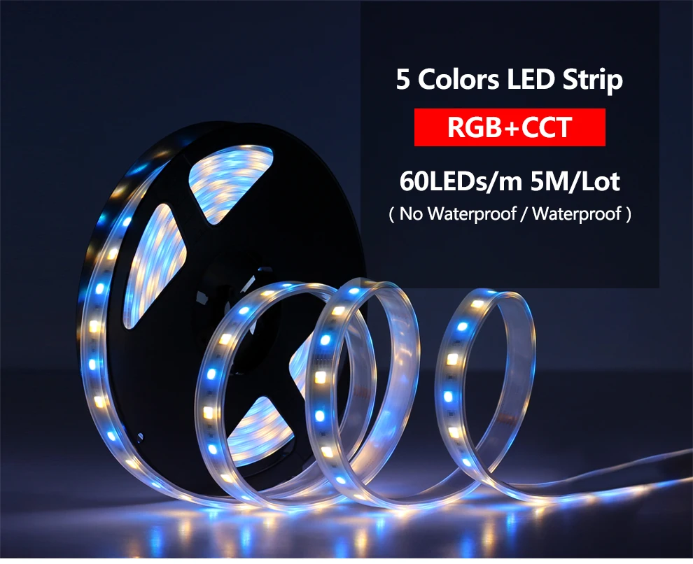 RGB+ CCT Светодиодная лента 5050 DC12V RGB+ белый+ теплый белый 60 светодиодный s/m 5 м/лот RGBW светодиодный светильник