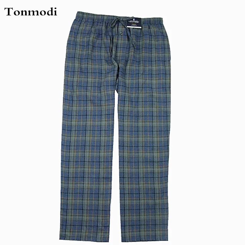 

Men's pajamas Pants Trousers Cotton Flat woven flannel Sleep Bottoms European size Large 3XL