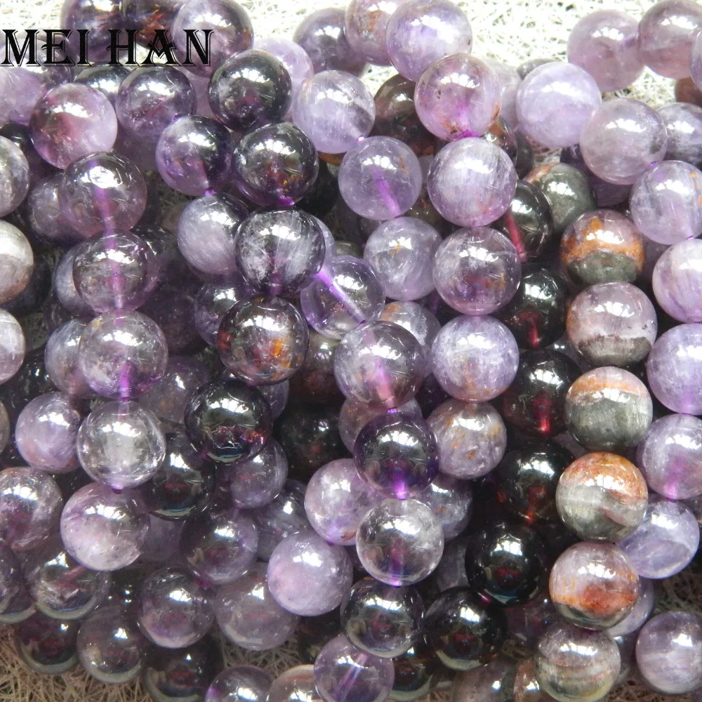 

Wholesale (approx 43g/17pcs/set) 12mm+-0.2 low price Natural Cacoxenite P79 quartz bracelet crystal beads smooth round