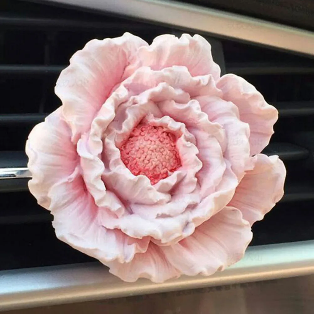 

3D Peony Design Aromatherapy Gypsum Mold Candle Wax Resin Craft Molds Decorating Silicone Mold for Soap Making