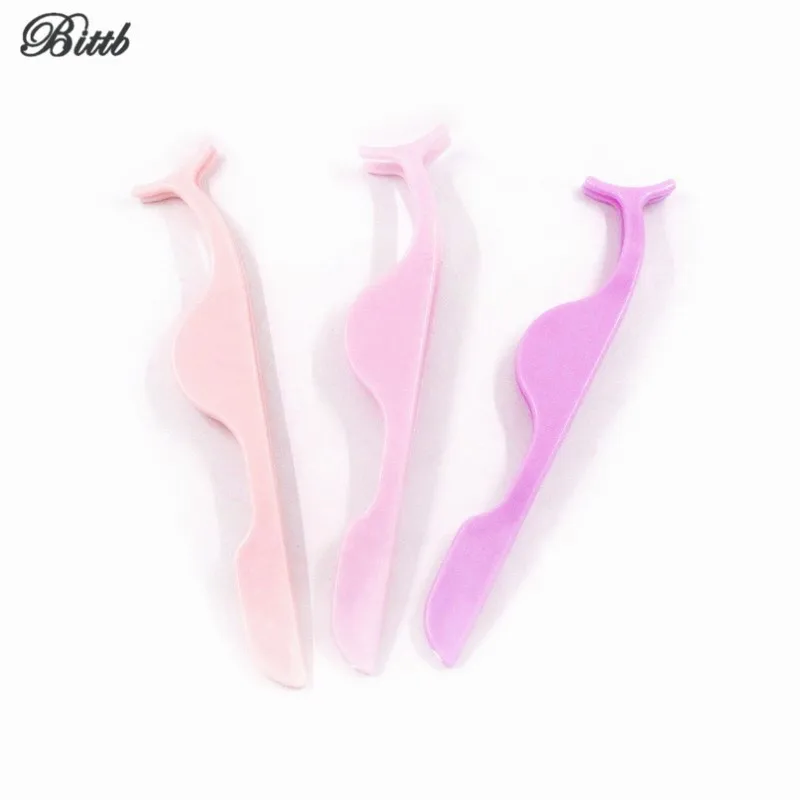 

Bittb 2Pcs Mini Eyelash Curler Professional False Eyelashes Clip Extension Eyelash Applicator Tweezer Beauty Makeup Tools