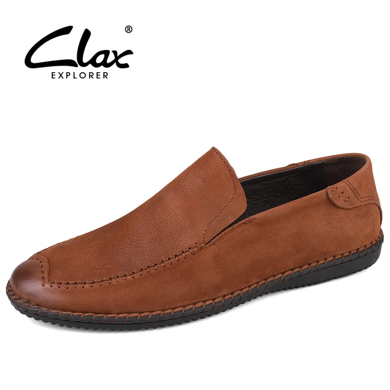 

CLAX Mens Loafers Genuine Leather Summer Autumn Casual Leather Shoe Slip ons Male Boat Shoes Breathable Leisure Moccasins Soft