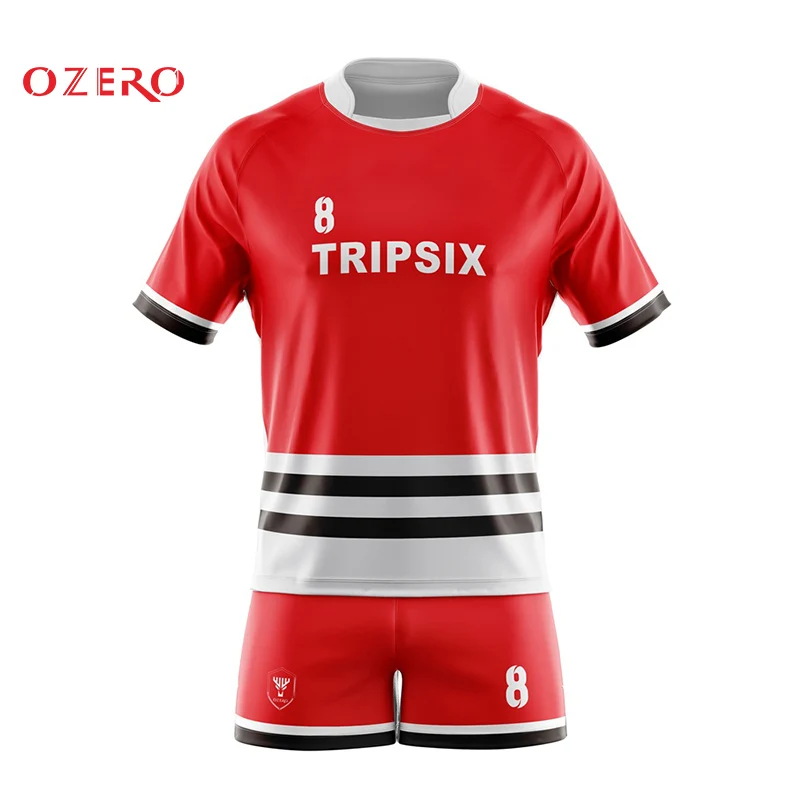 Sublimada práctica en blanco Rugby Jersey